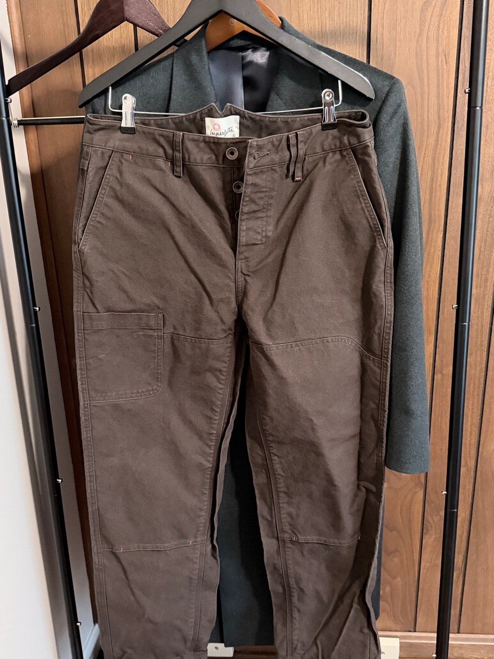 Men's Brown Cargo Work Pants - Durable Utility Style